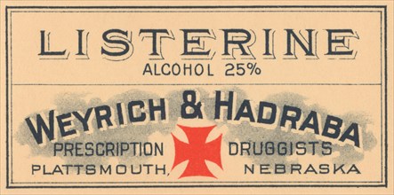 Listerine Alcohol 25% 1920
