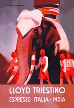 Lloyd Triestino Espresso Itali India 1938