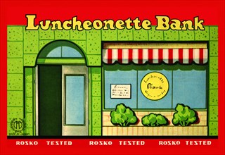 Luncheonette Bank Storefront 1950