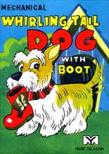 Mechanical Whirling Dog with Boot 1950