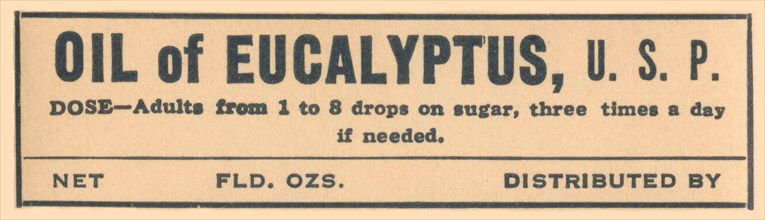 Oil of Eucalyptus 1920