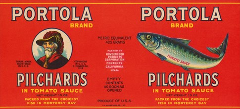Portola Brand Pilchards 1940