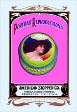 Portrait Reproductions on Tins by American Stopper Co. 1900