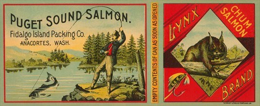 Puget Sound Salmon Can Label 1890