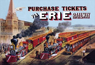 Purchase Tickets via Erie Railway 1874
