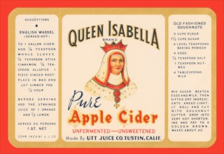 Queen Isabella Pure Apple Cider 1920