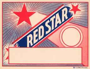 Red Star Broom Label