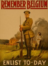 Remember Belgium--Enlist to-day 1915