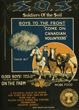 S.O.S. Soldiers of the Soil - boys to the front  1916