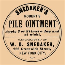 Snedaker's Robert's Pile Ointment