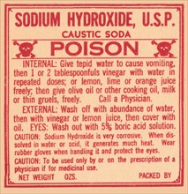 Sodium Hydroxide, U.S.P. Caustic Soda 1920
