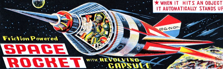 Space Rocket with Revolving Capsule 1950
