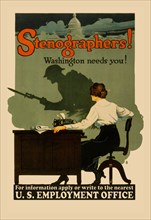 Stenographers! Washington Needs You! 1917