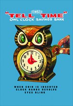 Tell Time Owl Clock 1950