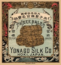 Three Bales, Yonago Silk Co., Hoki, Japan 1891