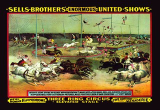 Sells Brothers' Enormous United Shows: Three Ring Circus 1900