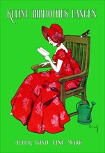 Woman in Red Reading 1900