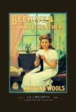 Beehive and White Heather Knitting Tools