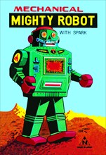 Mechanical Green Mighty Robot with Spark