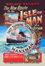 New Route to the Isle of Man via Heysham on the Fast Turbine Steamer Manxman 1900
