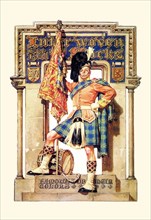 Scotsman with Drum and Flag