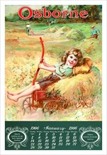 Osborne - Girl on Hay Wagon 1900
