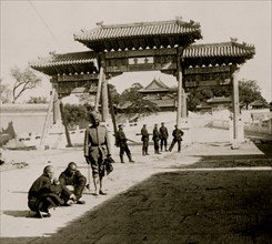 In China's curiously beautiful capital - east over Marble Bridge toward the Forbidden City, Peking 1901