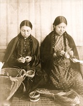 Makah Indian basket weavers 1911