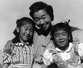 Mrs. Nakamura and 2 daughters (Joyce Yuki and Louise Tami 1943