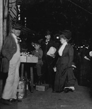 Small vendor, selling late night in Boston, Market 1909