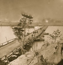 Varina Landing, Virginia. Pontoon bridge across the James river 1863