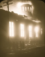Church of Messiah in flames [Baltimore fire, 1904]  1904