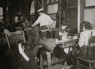 A group of sweatshop workers. 1908