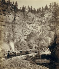 Giant Bluff. Elk Canyon on Black Hills and Ft. P. R.R. 1890