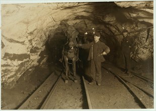 A young leader and a driver, Shaft #6, Pennsylvania Coal Company. 1908