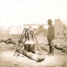 African American army cook at work 1863
