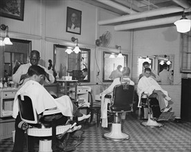 African American Barber in the Senate Office Barber shop 1920