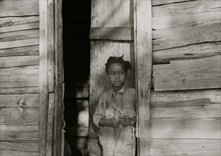 African American Child of strawberry picker, Hammond, Louisiana 1935