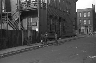African American Children Play on the Street in an Inner city neighborhood 1939
