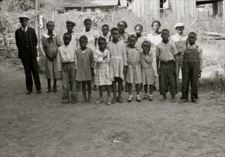 African American Colored children of sharecroppers, Little Rock, Arkansas 1935