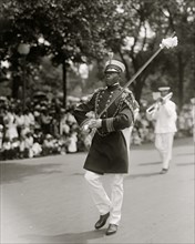 African American Drum Major in Parade 1916