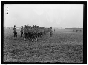 African American soldiers in parade formation 1918