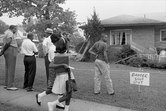 Bomb-damaged home of Arthur Shores, NAACP attorney 1963