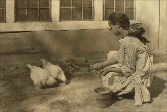 Alice Cooper and her poultry.  1921