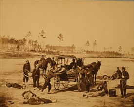 Ambulance drill at Headquarters Army of Potomac, near Brandy Station, Va., March, 1864 1864