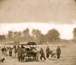 Ambulance drill in the field 1863