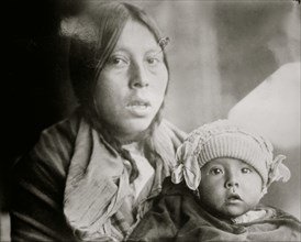 American Ind. woman with child in papoose