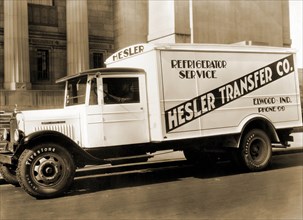 Hesler Transfer Co. Delivery Truck with Refrigerator Service