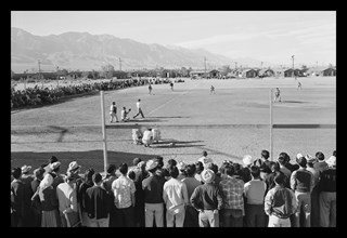 Baseball Game at Manzanar 1943