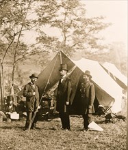 Antietam, Md. Allan Pinkerton, President Lincoln, and Maj. Gen John A. McClernand 1862